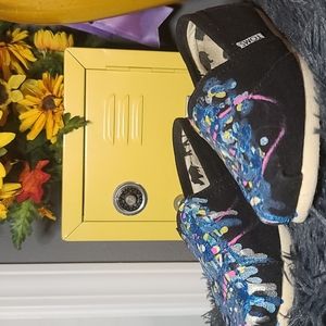 Toms Black Canvas Slip Ons